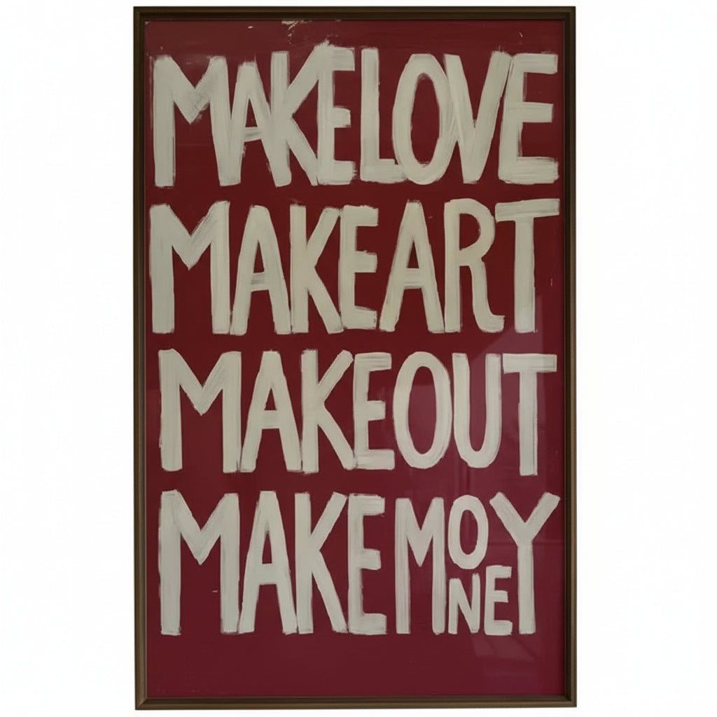 "Make" Framed Canvas Print