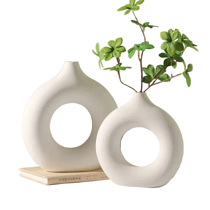 Donut-Shaped Plastic Vase