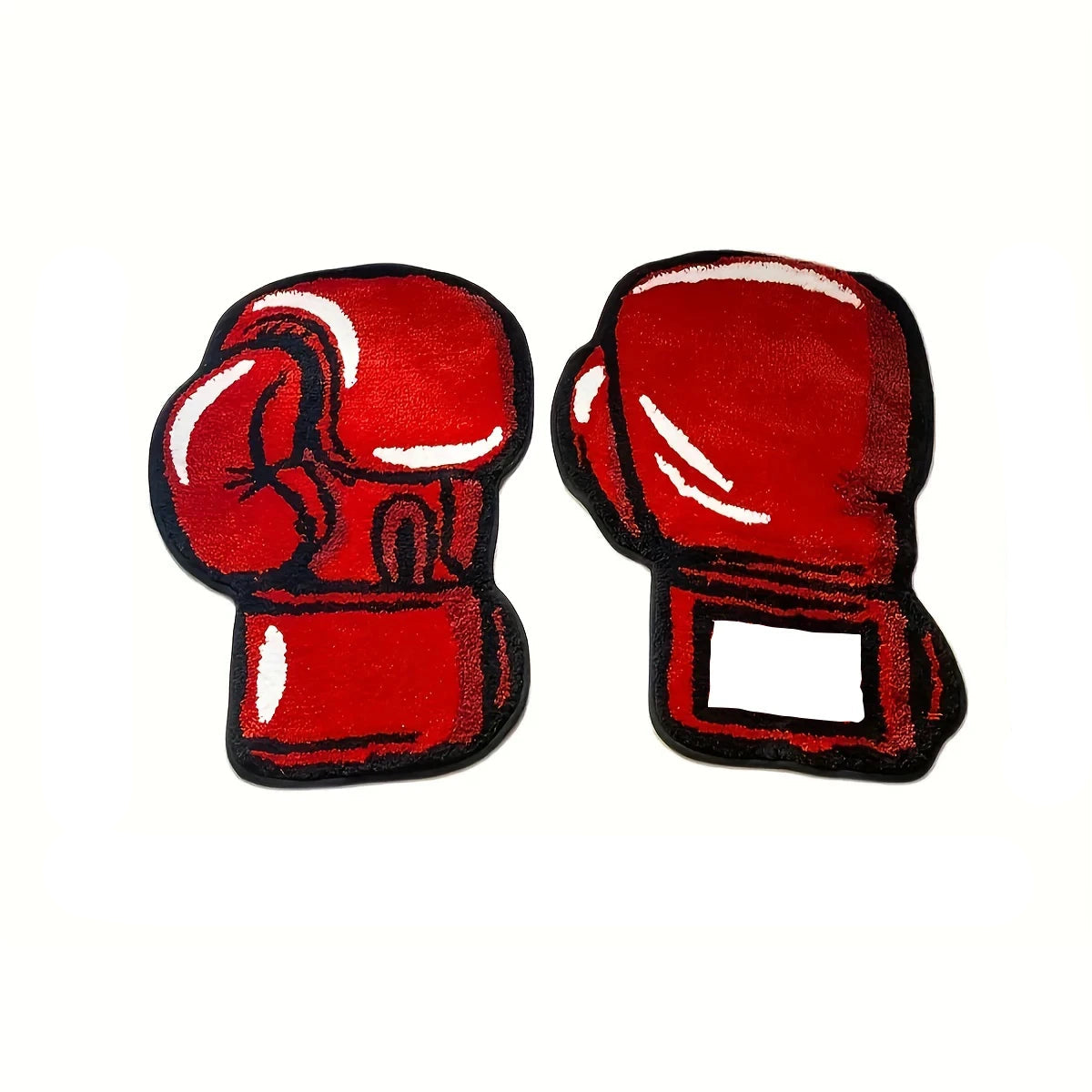 Red Boxing Gloves Tufted Rug