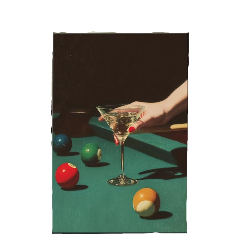 Billiards Cocktail Framed Canvas Print