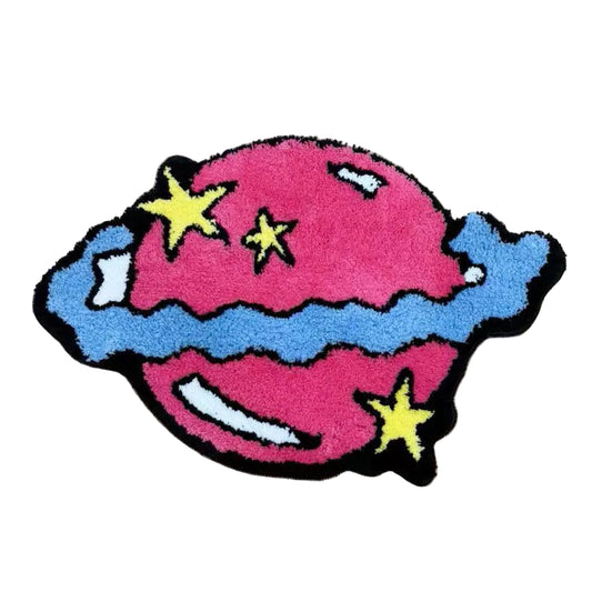 Pink Planet Tufted Rug