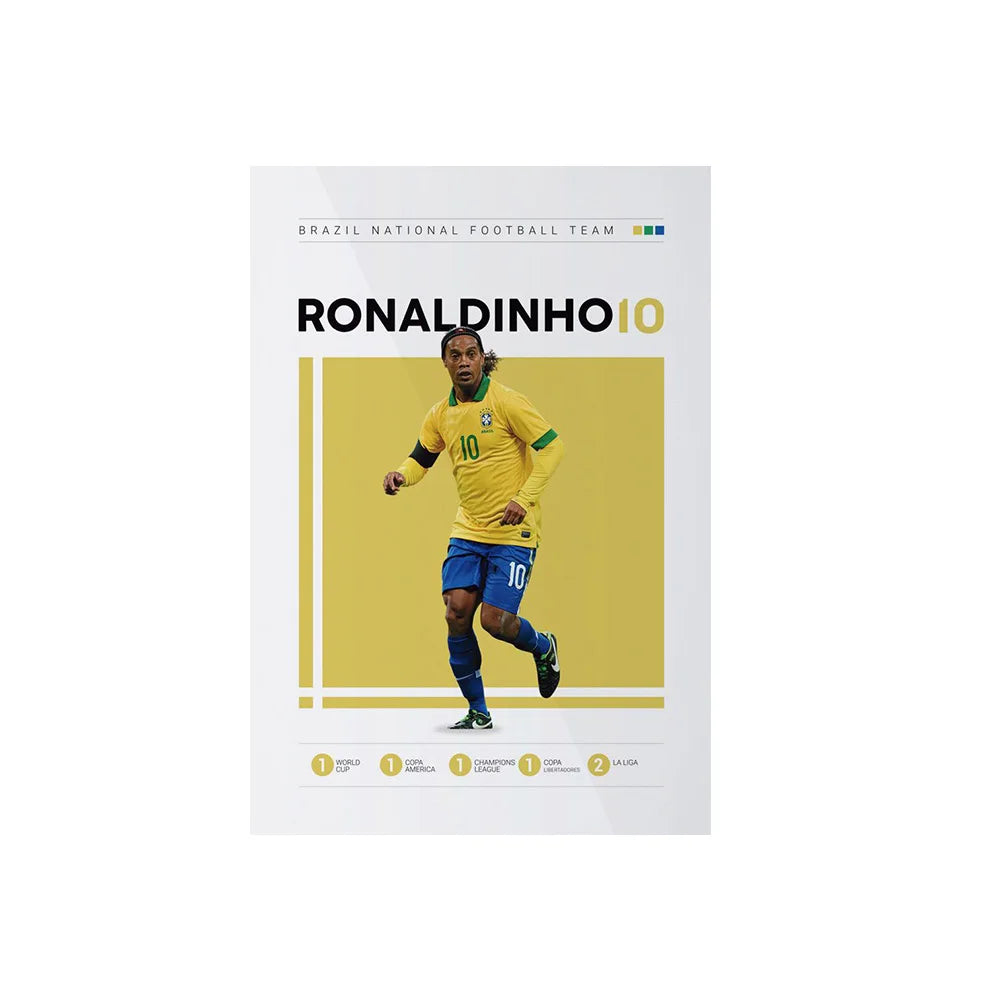 Soccer Player Framed Canvas Print