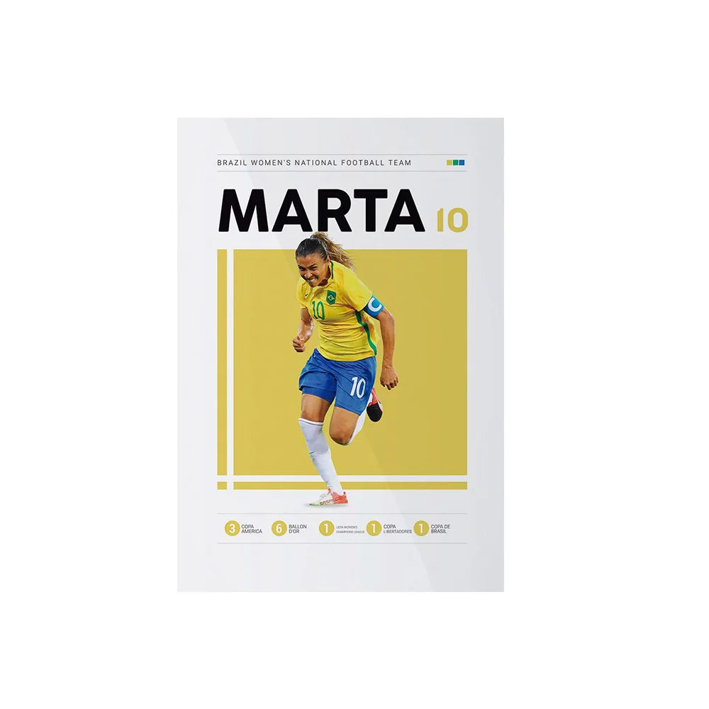 Soccer Player Framed Canvas Print