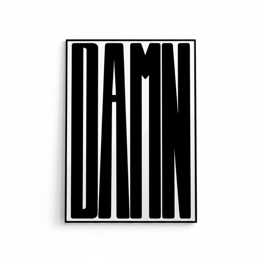 Minimalist DAMN Framed Canvas Print