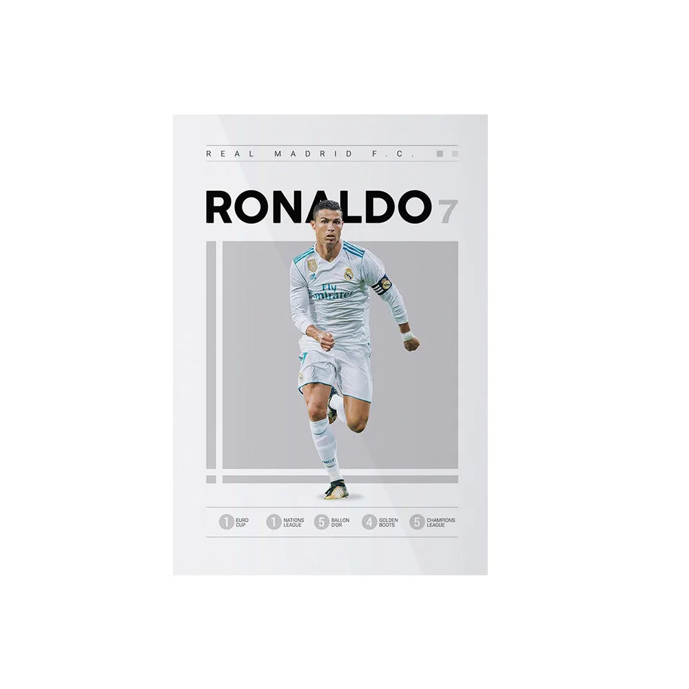 Soccer Player Framed Canvas Print
