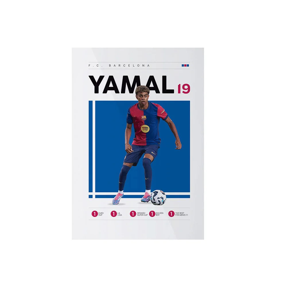 Soccer Player Framed Canvas Print