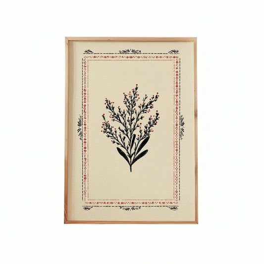 Palestinian Tree Branch Framed Canvas Print