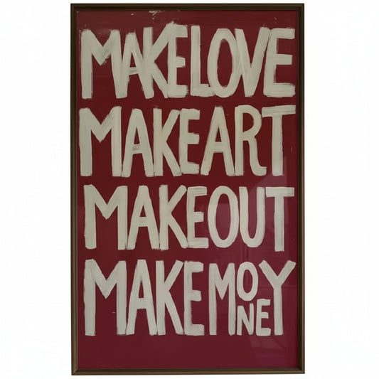 "Make" Framed Canvas Print