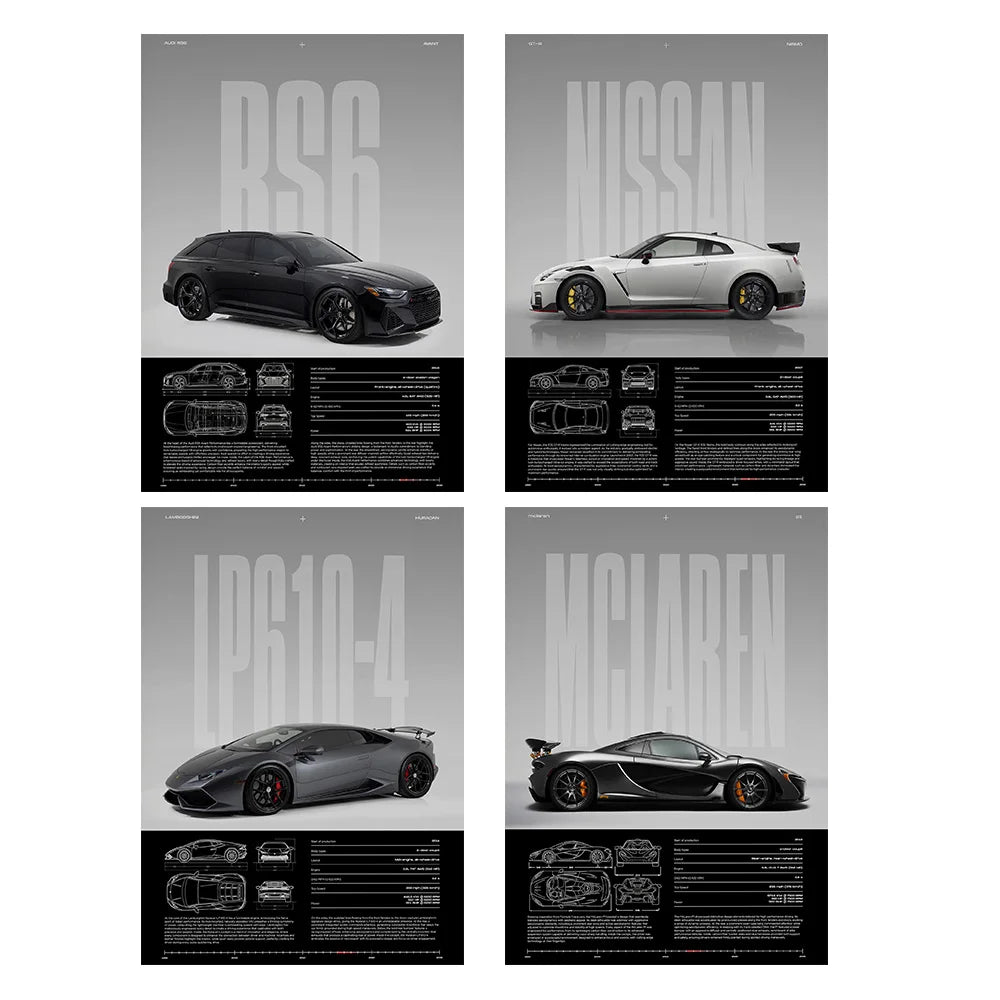 Sports Car Framed Canvas Prints
