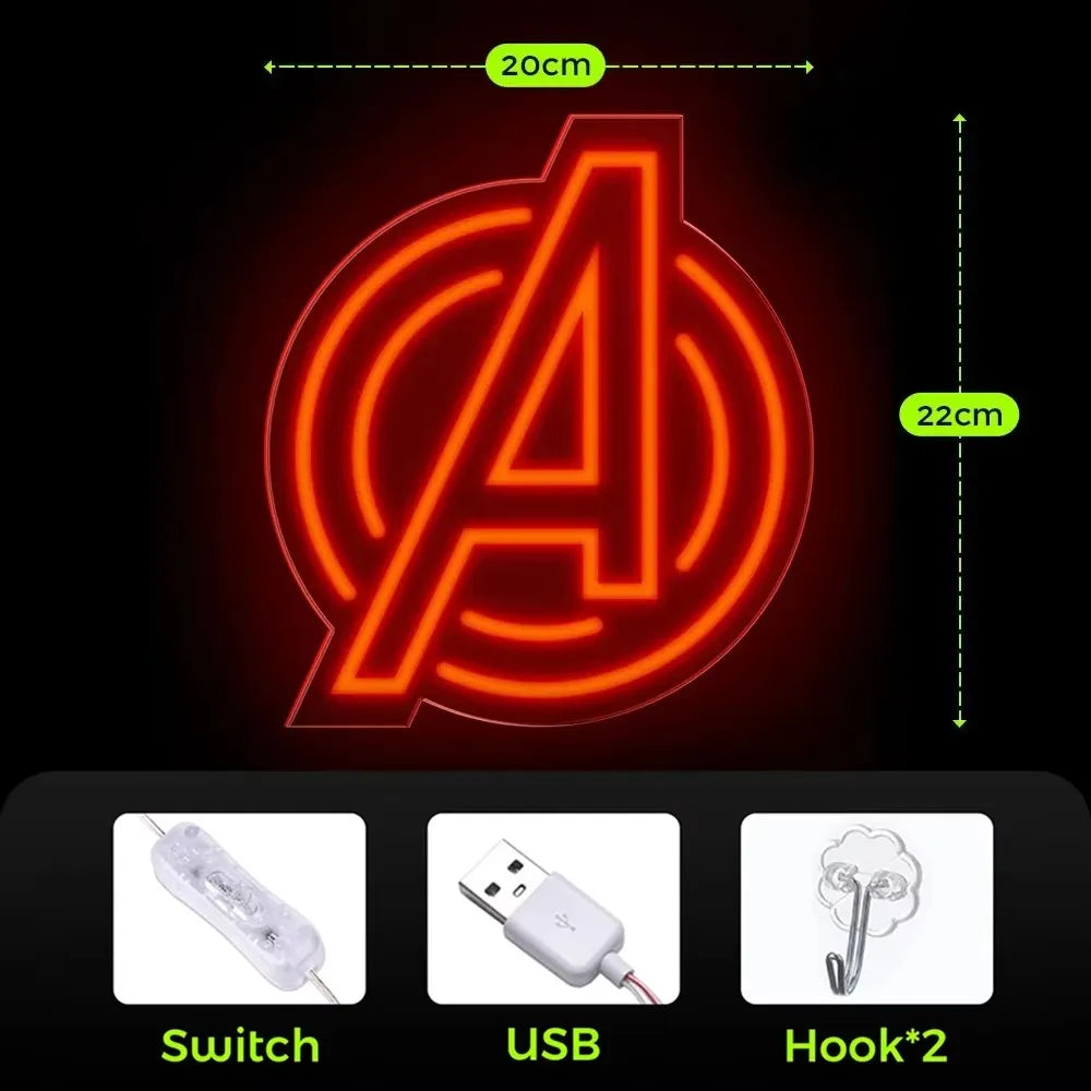 Marvel Superhero LED Wall Sign