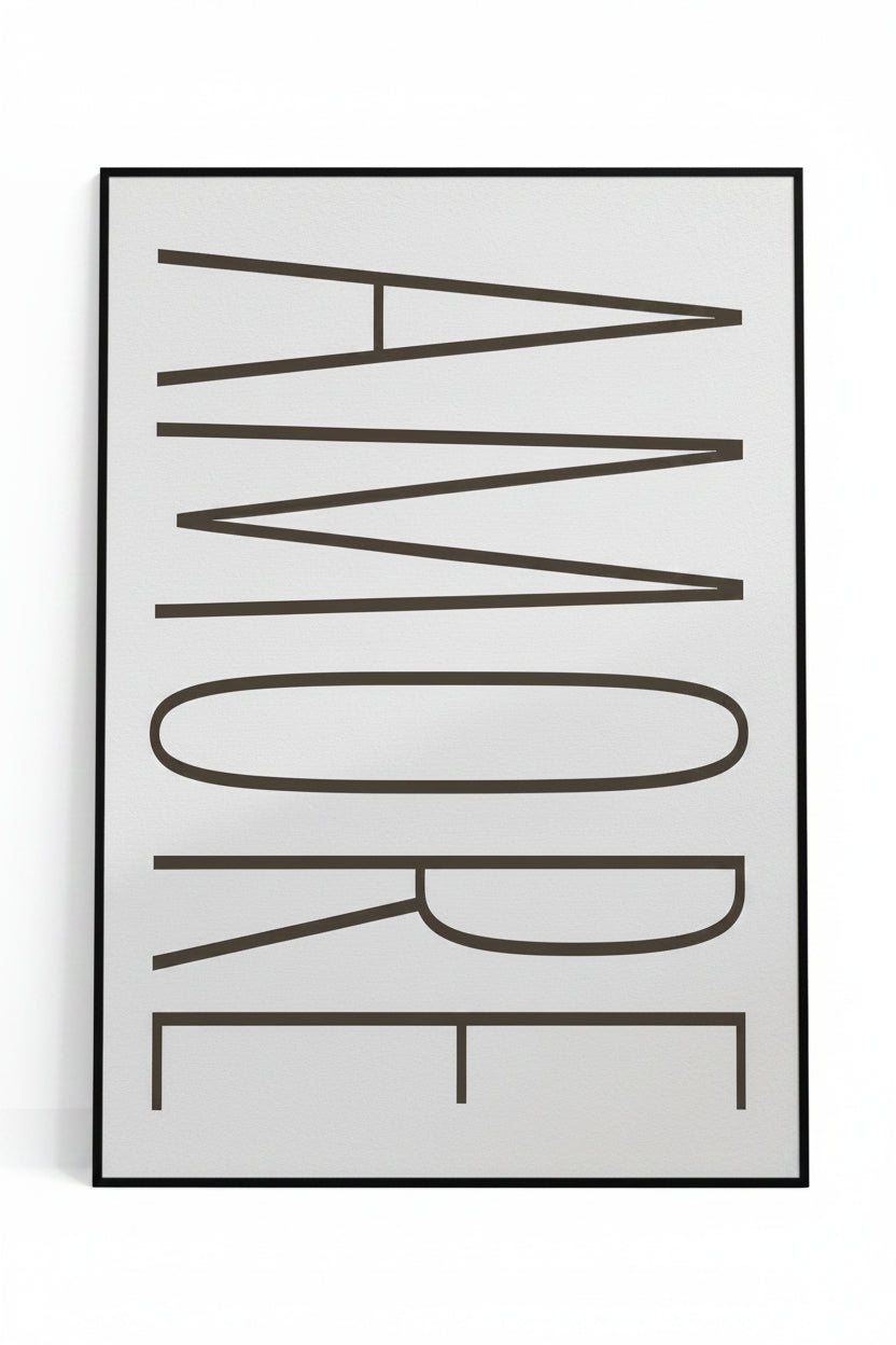 Amore Framed Canvas Print