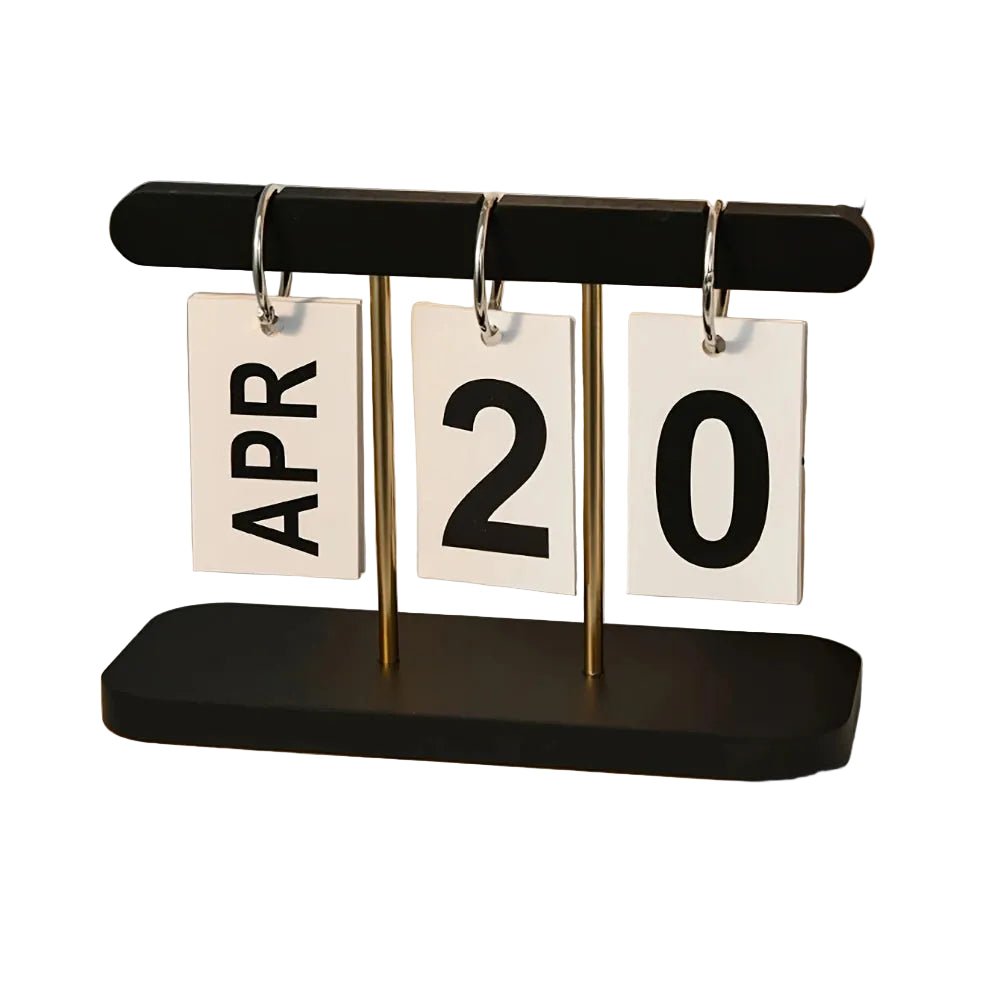 Gold Page-Turning Desk Calendar
