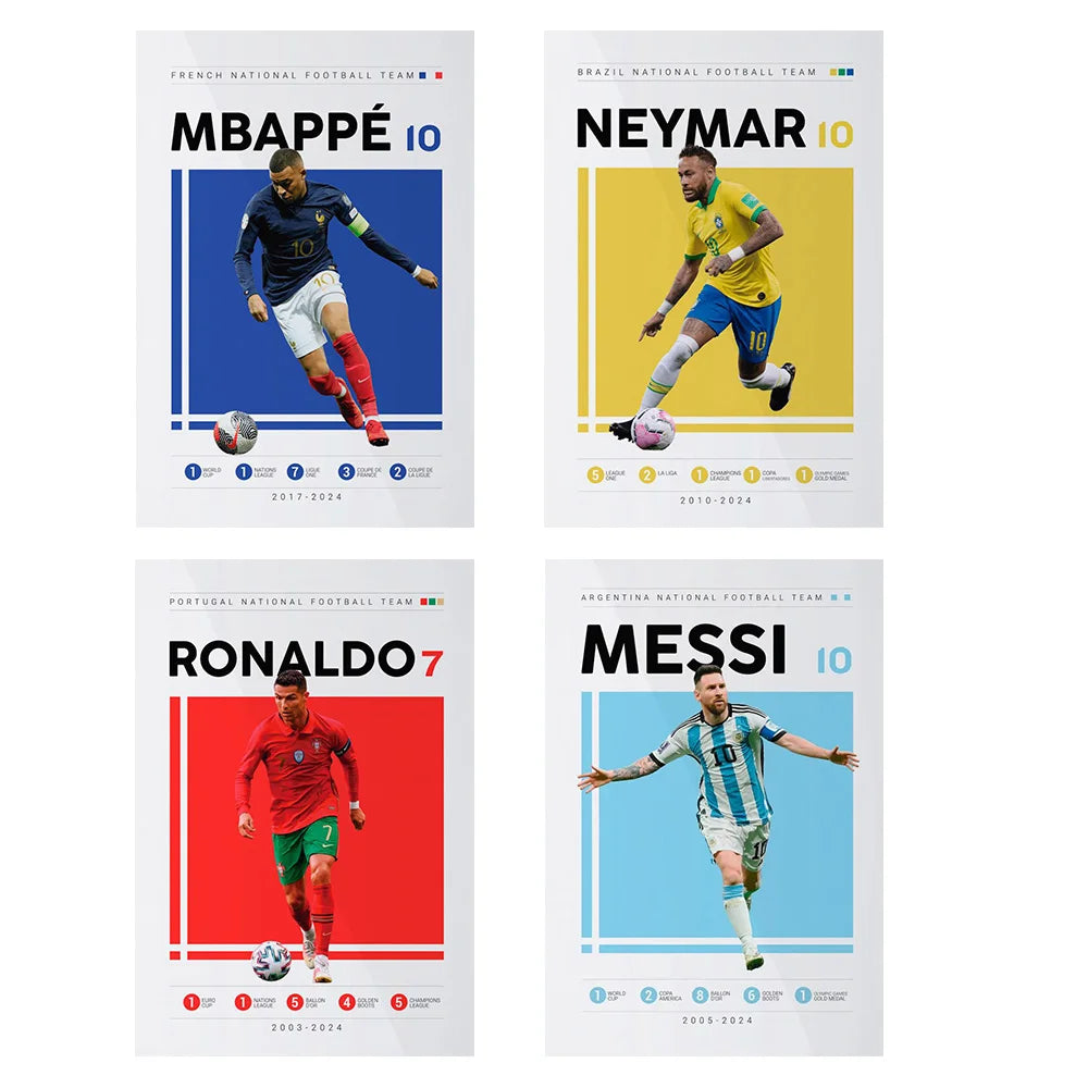 Soccer Player Framed Canvas Print