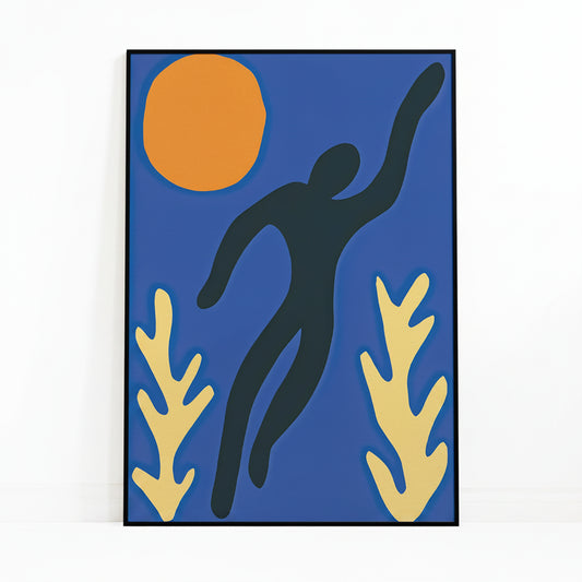 Black Dancer Framed Canvas Print