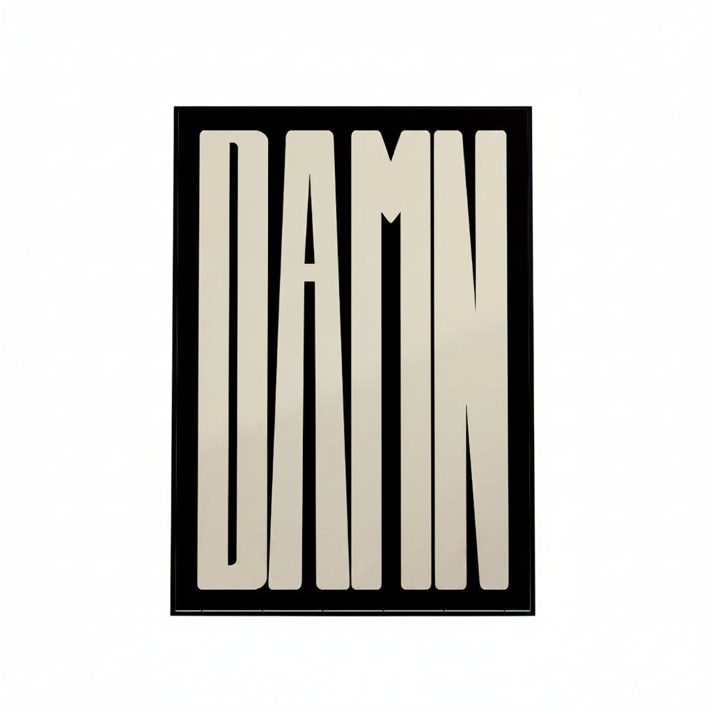 Minimalist DAMN Framed Canvas Print