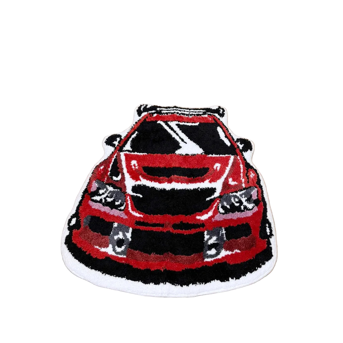 Red Sports Car Tufted Rug