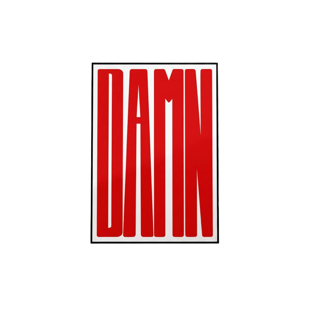 Minimalist DAMN Framed Canvas Print