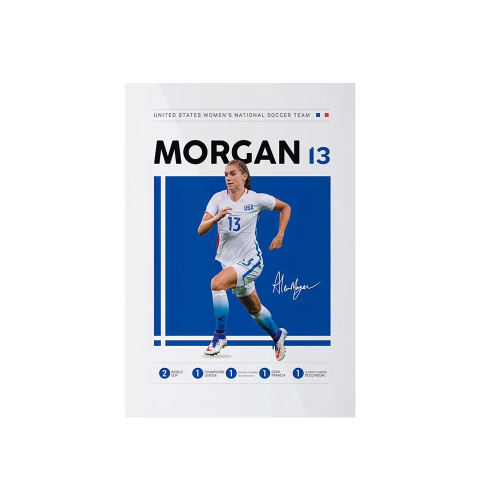 Soccer Player Framed Canvas Print