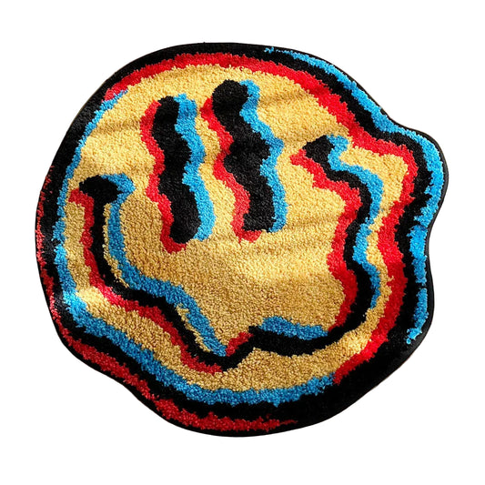 Trippy Smiling Tufted Rug