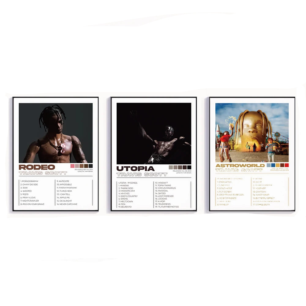 Travis Scott Framed Canvas Print