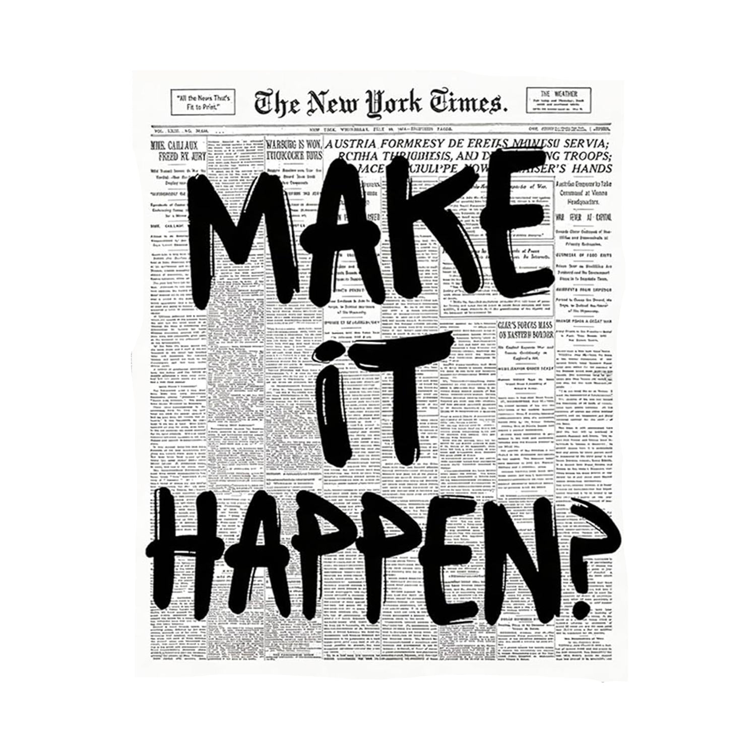 "Make It Happen" Framed Canvas Print