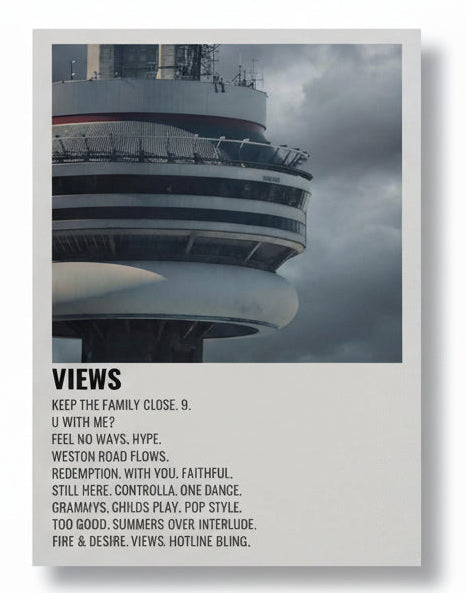 Drake VIEWS Framed Canvas Print